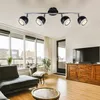 Image de Lampe de plafond Lampe de plafond Spot Lampe de salon Spot de plafond 4 flammes mobile, métal, 4x GU10, LxH 55x15cm