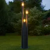 Image de Lampe d'extérieur à led Lampes sur pied Lampes d'extérieur en acier inoxydable Lampe de jardin, anthracite fumé, 3x 7W 3x 806lm blanc chaud, DxH