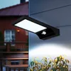 Image de Applique murale solaire lampe d'extérieur lampe pour abri de voiture détecteur de mouvement, plastique noir, batterie IP44, led 13000K 250Lm 0,2W, w