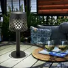 Image de Lampe solaire led, lampe de table, lampe d'extérieur, lampe de terrasse, lampe de jardin, plastique transparent noir, batterie 6-8h IP44, 3000K blanc
