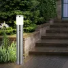 Image de Lampe d'allée led avec détecteur de mouvement Lampes d'extérieur Lampadaire de jardin Détecteur de mouvement, acier inoxydable argenté, 1x E27 led
