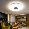 Image de Globo - Plafonnier led plafonniers plafonnier de salon de forme ronde, chrome avec abat-jour acrylique, 1x led 18W 1260 lm blanc chaud, 37,5 cm