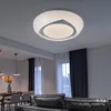 Image de Globo - Plafonnier Plafonnier led rond blanc lampe de chambre en blanc, métal acrylique, 1x led 15W 1040lm 3000K blanc chaud, DxH 35x9,5 cm