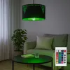 Image de Lampe led à intensité variable avec télécommande Lampe à suspendre noire Table à manger ronde dorée Lampe de salon, changement de couleur rgb,
