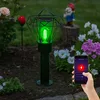 Image de Lampe d'extérieur, lampadaire, lampe de chemin, lampe de terrasse, lampe de jardin, acier inoxydable, métal noir, contrôle par application dimmable