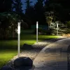 Image de Lampe solaire d'extérieur avec piquet de terre, lampe solaire, lampe de chemin en acier inoxydable, ampoule led 0,07 w, h 70 cm, lot de 3