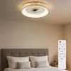Image de Ventilateur de plafond avec éclairage plafonnier télécommandé à intensité variable lampe en bois pour chambre à coucher, avant/arrière, 3 niveaux de