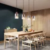 Image de Globo Lighting - Suspension lampe suspendue lampe en bois lampe de salon 4 flammes verre fumé