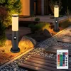 Image de Set de 2 lampes sur pied balcon SENSOR lampes base acier inoxydable anthracite DIMMABLE dans un ensemble comprenant des lampes LED RGB