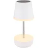 Image de Lampe solaire de table Lampe d'extérieur Lampe de balcon réglable blanche led Lampe de jardin, acier inoxydable, led 3000K blanc chaud, h 25 cm