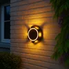 Image de Lampe solaire noire Lampe extérieure Lampe murale Lampe de jardin Lampe enfichable Batterie Mur de maison résistant aux intempéries, alu plastique,