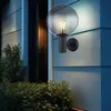 Image de Lampe d'extérieur en acier inoxydable applique murale extérieur E27 lampe de terrasse extérieur anthracite, verre fumé, 1x E27, LxPxH 26,5x25x37 cm