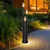 Image de Lampadaire, éclairage de chemin, lampe d'extérieur en acier inoxydable, lampe de jardin, noir, cuivre fumé, 3 ampoules E27, DxH 28 x 170 cm