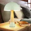 Image de Lampe de table champignon aspect bois vert Lampe de chevet Lampe de salon Lampe de chambre, métal, 1x E27, DxH 25x36,5 cm
