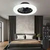Image de Ventilateur de plafond avec lumière et télécommande Plafonnier silencieux avec ventilateur à intensité variable, minuterie de veilleuse cct effet