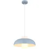 Image de Lampe à suspendre en verre Suspension bleue Lampe de salle à manger suspendue, métal opalin,1x douille E27, DxH 38x120 cm