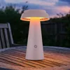 Image de Lampe solaire à led Lampe de jardin rose à variateur tactile Lampe de table extérieure Lampe de terrasse, blanc chaud, DxH 14 x 23 cm