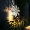 Image de Lampe solaire led Moulin à vent Décoration de jardin Lampe de terrasse argentée grise Lampe extérieure Piquet de terre, métal jaune, verre brisé,