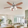 Image de Globo Lighting - Ventilateur de plafond avec éclairage et télécommande 3 niveaux Interrupteur à tirette Fonction variateur 130 cm
