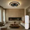 Image de Globo Lighting - Ventilateur de plafond led avec télécommande Plafonnier cct dimmable Ventilateur aspect bois fumé noir, marche avant-arrière 6