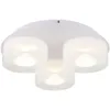 Image de Globo Lighting - Plafonnier plafonnier led salon lumière métal verre blanc d 38 cm