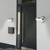 Image de Applique d'extérieur en acier inoxydable, lampe de façade à led, lampe de porte d'entrée argentée, lampe de jardin, 7W 450lm blanc chaud, l x h 11,5