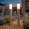 Image de Lampadaire extérieur parc projecteur de jardin en acier inoxydable 1 feuille dans un ensemble comprenant des ampoules led