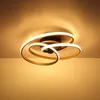 Image de Globo Lighting - Plafonnier plafonnier salon lumière salle à manger lampe chambre lumière, métal aluminium plastique courbé or, led 40W 2500Lm 3000K