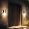 Image de Applique d'extérieur lampe de façade lampe de jardin led lampe de porte d'entrée acier inoxydable poli, plastique satiné, 1W 100lm blanc chaud, LxH