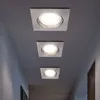 Image de Globo Lighting - Spot encastrable led spot de plafond carré plafonnier luminaire de couloir spot encastrable orientable, aluminium nickel mat, 5W