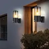 Image de Applique, éclairage extérieur avec détecteur de mouvement, éclairage de jardin, éclairage de façade, IP44, acier inoxydable, fumée noire, 1x E27,
