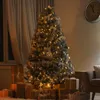 Image de Guirlande lumineuse décoration de Noël fil lumineux chaîne lumineuse décorative, plastique métal argent, batterie, 20x LED 3000K blanc chaud, L 220