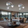Image de Globo Lighting - Spot Spotrondell plafonnier plafonnier lampe de salon cuisine, 3 spots mobiles, métal gris antique, 3x GU10 led 5 watts 340 lumens
