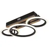 Image de Plafonnier, lampe de salon LED, aspect bois, noir, LED, L 46 cm