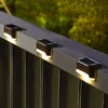 Image de Paquet de 4 lampes solaires extérieures, lumières led étanches pour escaliers extérieurs, marches, clôtures, cours, couleurs chaudes