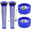 Image de Filtre 2 pièces pour Dyson V7 V8, filtre pour Dyson V8 V7 ensemble de filtres de tête de moteur d'aspirateur de batterie avec brosse de nettoyage