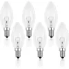 Image de Ahlsen - Ampoule Bougie Clair E14 40W, Ampoule Incandescence Dimmable, Blanc Chaud 2700K, 400LM, Ampoule Flamme, E14 Ampoules à bougie à vis Edison,
