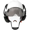 Image de Casque de sécurité avec visière Lunettes de protection intégrées Casque de sécurité avec cache-oreilles Casquette de travail ANSI