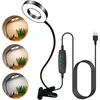 Image de Ikodm - Lampe de bureau, lampe de lecture à pince, 3 modes de couleur, 10 niveaux de luminosité, port de charge usb, 48 led, protection des yeux,