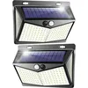 Image de Lampes solaires extérieures, projecteurs led extérieurs avec détecteurs de mouvement, appliques murales de jardin - paquet de 2