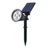 Image de Projecteur Spot Solaire 4 led Extérieur Etanche Lumière Blanche 2-en-1, Plastique, Intégré, 2 w, Blanc,29 x 9.5 x 34 cm(1 pcs)