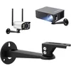 Image de CSPARKV 1 PCS 17 cm Acier Carbone - 360° Réglable Support de Plafond Videoprojecteur avec des Vis M4 pour Caméra/Projecteur/Webcam, Noir