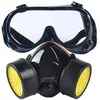 Image de Masque respiratoire réutilisable, masque à double filtration protection contre les vapeurs toxiques, masque chimique anti-poussière anti-gaz pour