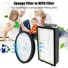Image de Lot de 4 filtres Hepa pour aspirateur Compact Power XXL RO4825EA RO4871EA RO4855EA RO4881EA Remplace le modèle ZR780000
