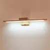 Image de Applique murale LED pour miroir de salle de bain en bois avec interrupteur, étanche IP44, éclairage intérieur moderne, 60 cm, 3000 K [Classe