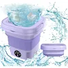 Image de Mini Machine à Laver Portable 8L, Mini machine à laver pliable avec essorage, seau à linge pliable, Lave-linge Mobile, pour les sous-vêtements,
