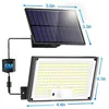 Image de Lampe Solaire Exterieur Detecteur de Mouvement avec Télécommande, LED Lumiere Solaire IP65 Étanche Spot Solaire, 3 Modes Eclairaget Solaire pour