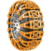 Image de Paquet de 10 chaînes pour pneus neige, chaînes antidérapantes réutilisables pour voitures/SUV/camionnettes, faciles à installer et à retirer, pour