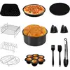 Image de Applicable Accessoires Friteuse Sans Huile 5,5 L, Accessoires Friteuse à Air 5,5 L XXL Ustensiles Moule Air Fryer Accessoires pour Support en Acier