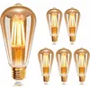 Image de Lucky-88 - Ampoule Filament Led E27 St64 4W 2200K Blanc Chaud, Rétro Edison Ampoules Vintage Antique Lampe , 400Lm Equivalent Ampoule Incandescente